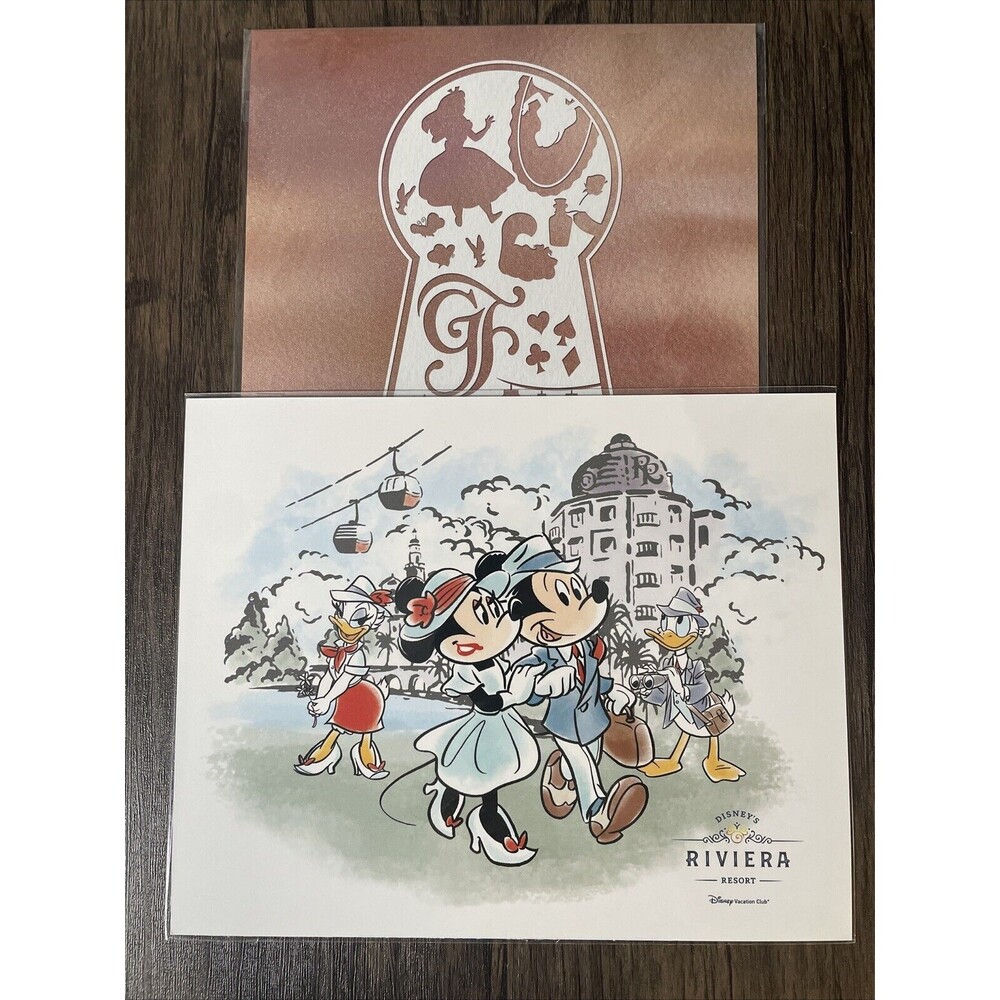 2021 Disney Parks Riviera Resort DVC 8x10 Mickey and Minnie Full Color Print NEW